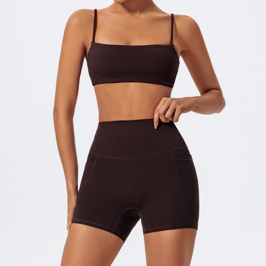 Sleek Strap Shorts 2pc Set